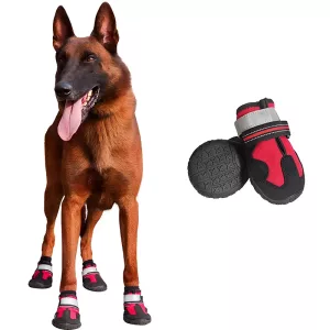 Waterproof Dog Shoes with Anti-Slip Socks