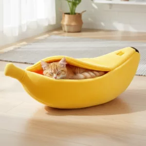 banana cat bed, pet cosy nest