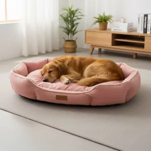 elevated dog bed, round dog bed, large dog bed with high sides