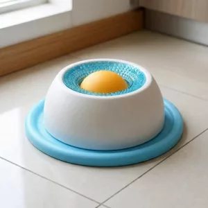 Rolling Ball Licking Toy Slow Feeder Water Bowl for Dogs