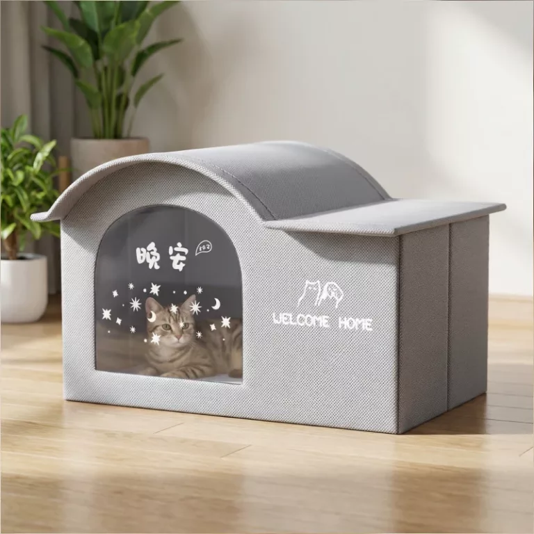 cat ice house, cat cooling house, cat house with ice bags, breathable cat house